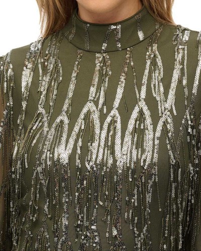 SUPERDRY & CO D3 STUD FRINGE SEQUIN MINI DRESS ΦΟΡΕΜΑ ΓΥΝΑΙΚΕΙΟ - SD0APW8011989A000000