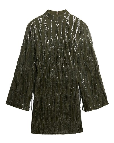 SUPERDRY & CO D3 STUD FRINGE SEQUIN MINI DRESS ΦΟΡΕΜΑ ΓΥΝΑΙΚΕΙΟ - SD0APW8011989A000000