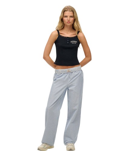 SUPERDRY & CO D2 OVIN COTTON STRIPE ELASTIC TROUSER ΠΑΝΤΕΛΟΝΙ ΓΥΝΑΙΚΕΙΟ - SD0APW7011273A000000