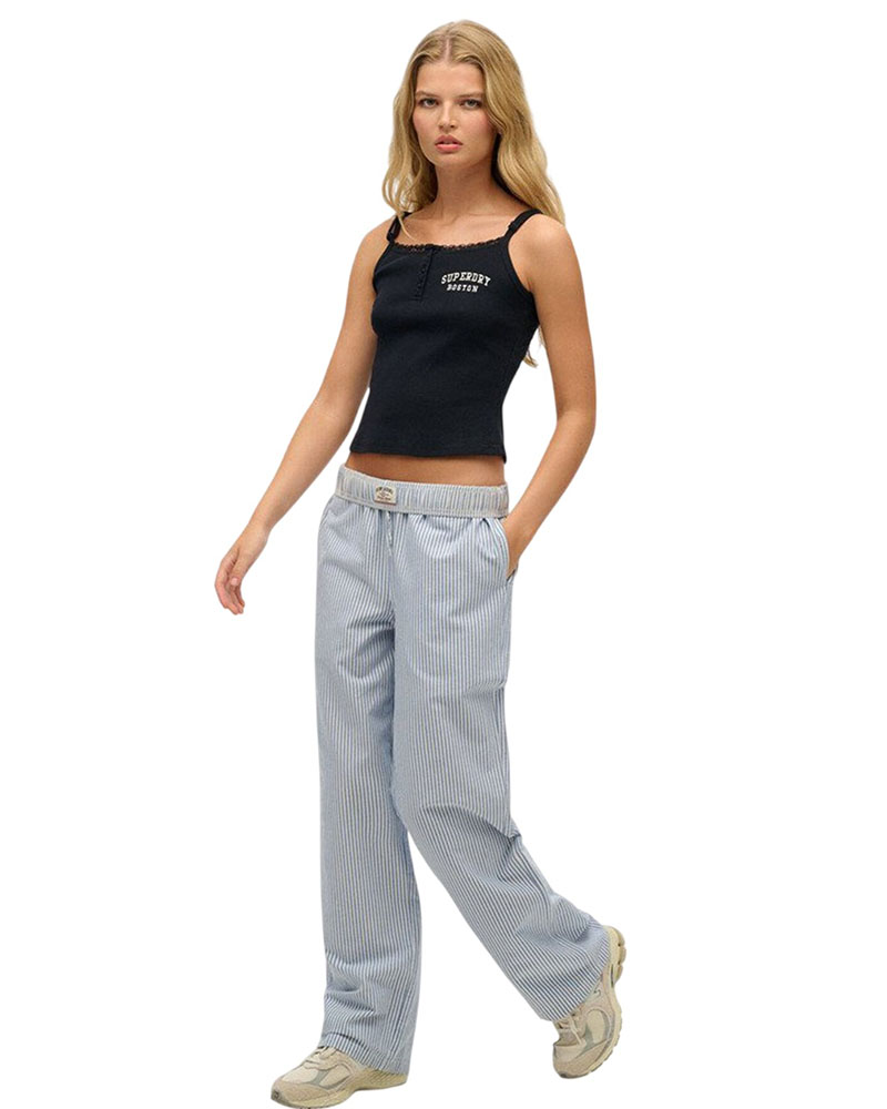 SUPERDRY & CO D2 OVIN COTTON STRIPE ELASTIC TROUSER ΠΑΝΤΕΛΟΝΙ ΓΥΝΑΙΚΕΙΟ - SD0APW7011273A000000
