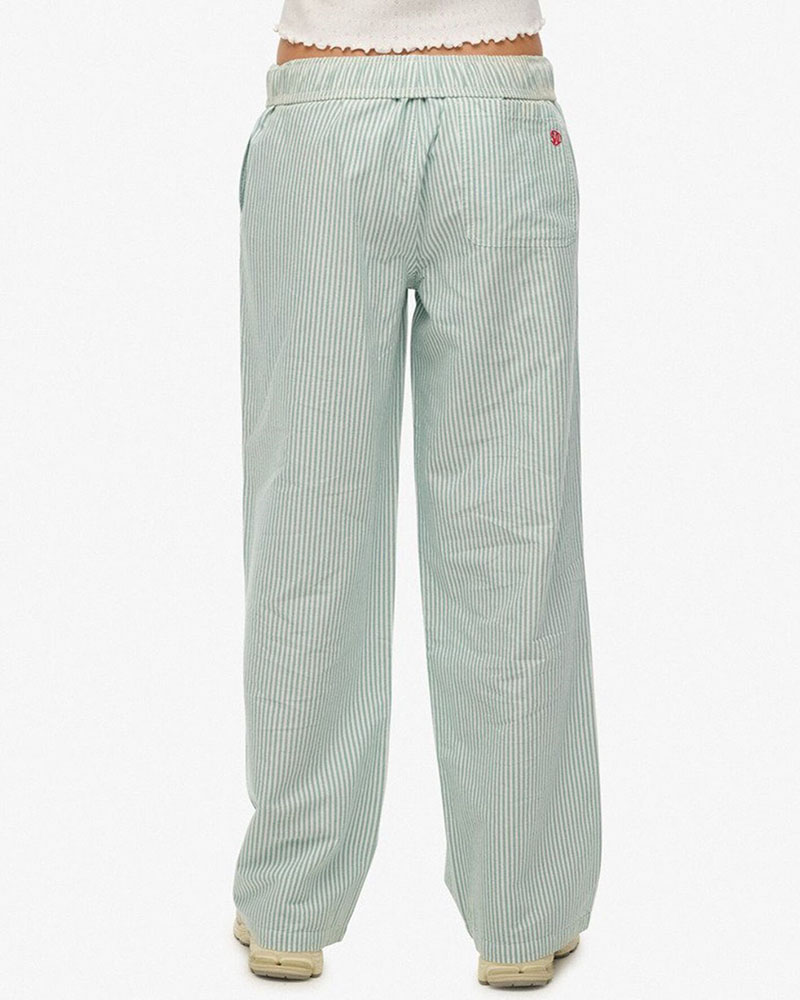 SUPERDRY & CO D2 OVIN COTTON STRIPE ELASTIC TROUSER ΠΑΝΤΕΛΟΝΙ ΓΥΝΑΙΚΕΙΟ - SD0APW7011273A000000