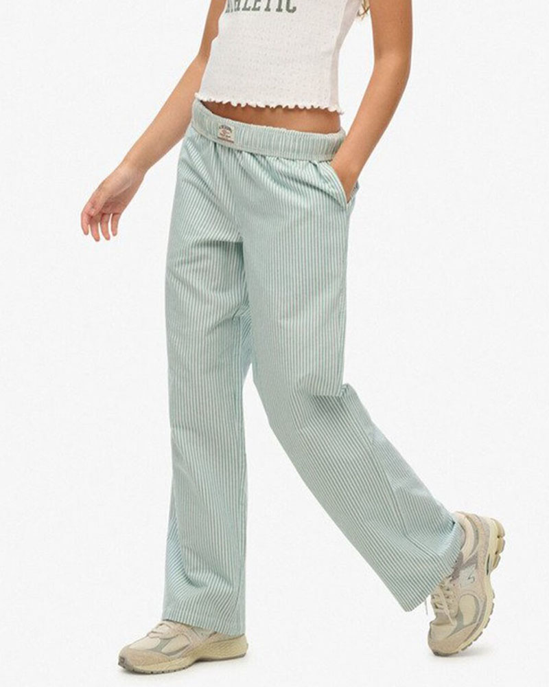 SUPERDRY & CO D2 OVIN COTTON STRIPE ELASTIC TROUSER ΠΑΝΤΕΛΟΝΙ ΓΥΝΑΙΚΕΙΟ - SD0APW7011273A000000