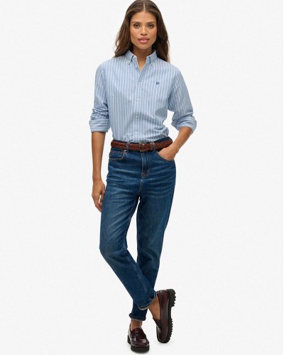 SUPERDRY & CO D2 SLIM OXFORD BD L/S SHIRT ΠΟΥΚΑΜΙΣΟ ΓΥΝΑΙΚΕΙΟ - SD0APW4010565A000000