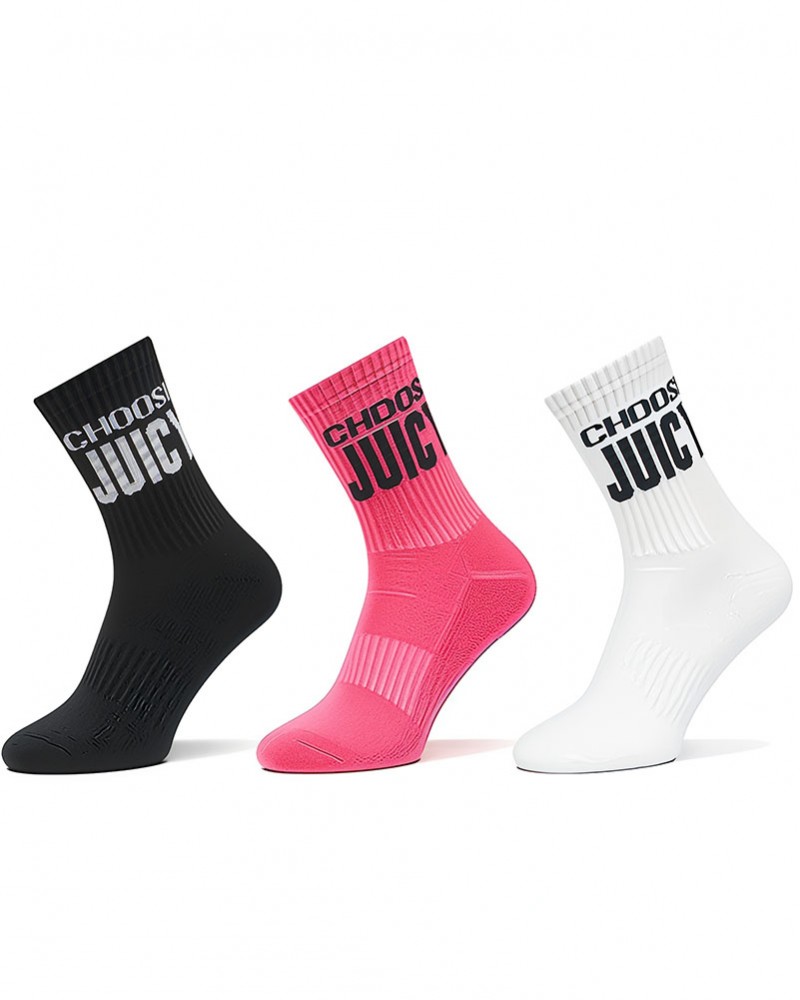 JUICY CREW SOCK 3 PACK LOUIE CHOOSE JUICY - JCAXS125707-908 JUICY CREW SOCK 3 PACK LOUIE CHOOSE JUICY - JCAXS125707-908
