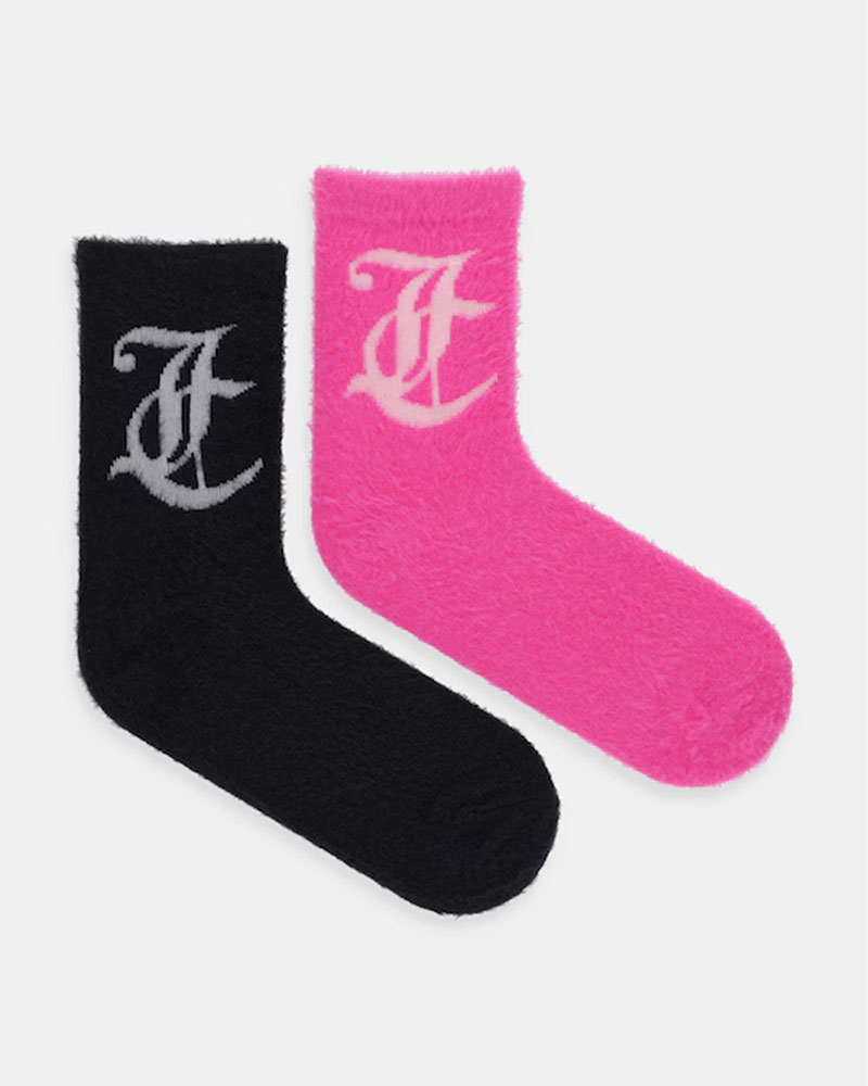 JUICY SEASONAL FLUFFY SOCKS 2 PACK - JCAXS225719-911 JUICY SEASONAL FLUFFY SOCKS 2 PACK - JCAXS225719-911