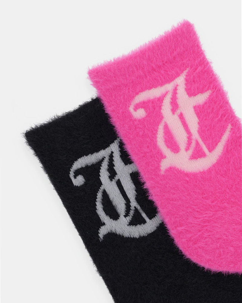 JUICY SEASONAL FLUFFY SOCKS 2 PACK - JCAXS225719-911 JUICY SEASONAL FLUFFY SOCKS 2 PACK - JCAXS225719-911