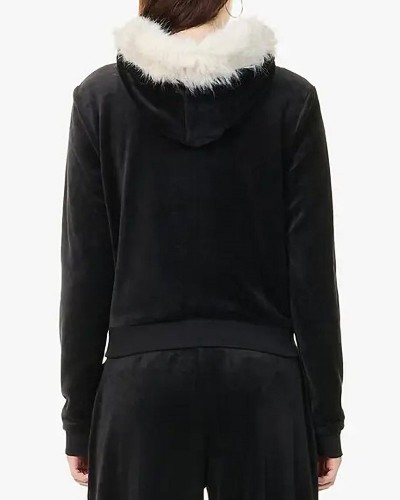 JUICY BRIT FUR TRIM HOODIE - JCGAS225007-101