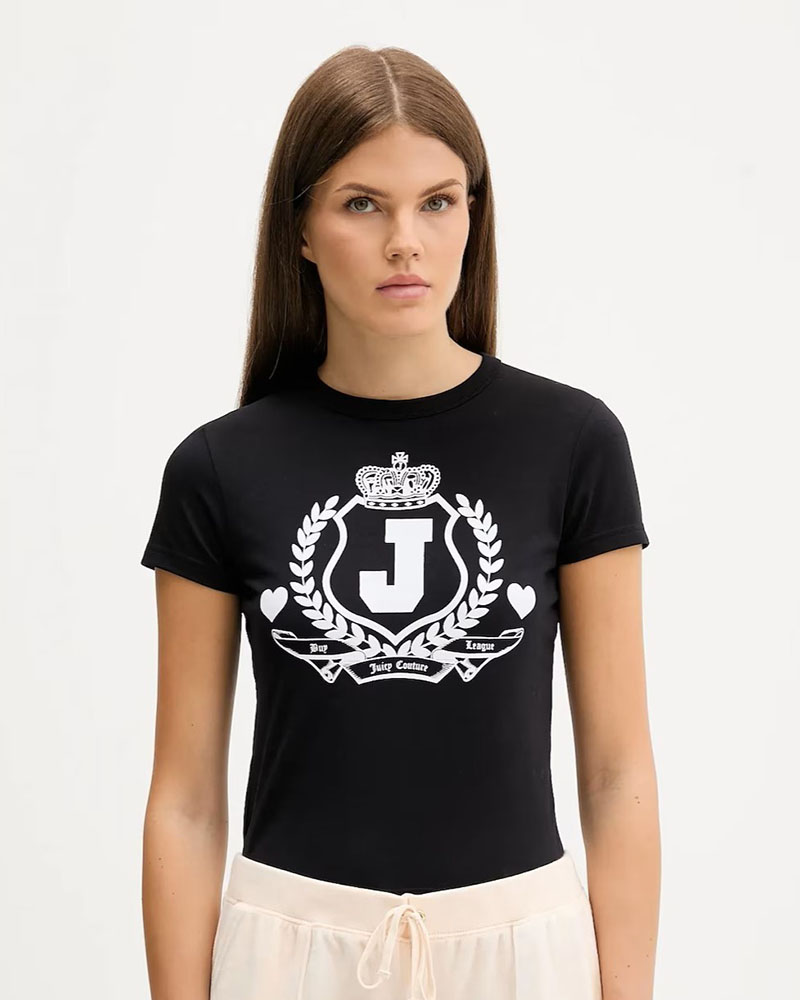 JUICY JUICY CREST RINGER TSHIRT - - JCSCT225407-101