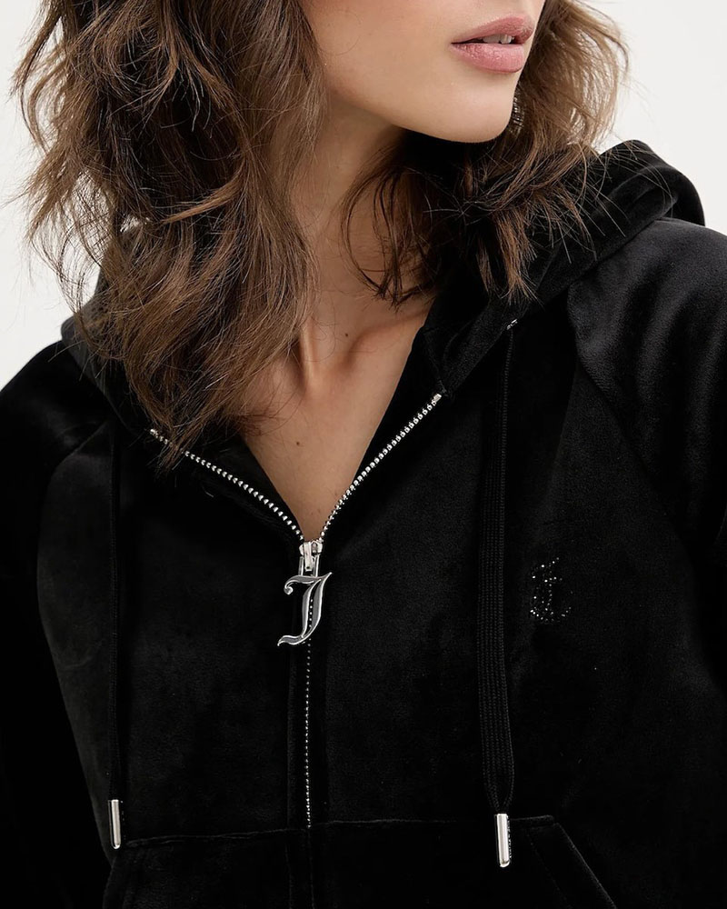 JUICY MADISON OUTLINE HOODIE - JCWAS225306-101 JUICY MADISON OUTLINE HOODIE - JCWAS225306-101