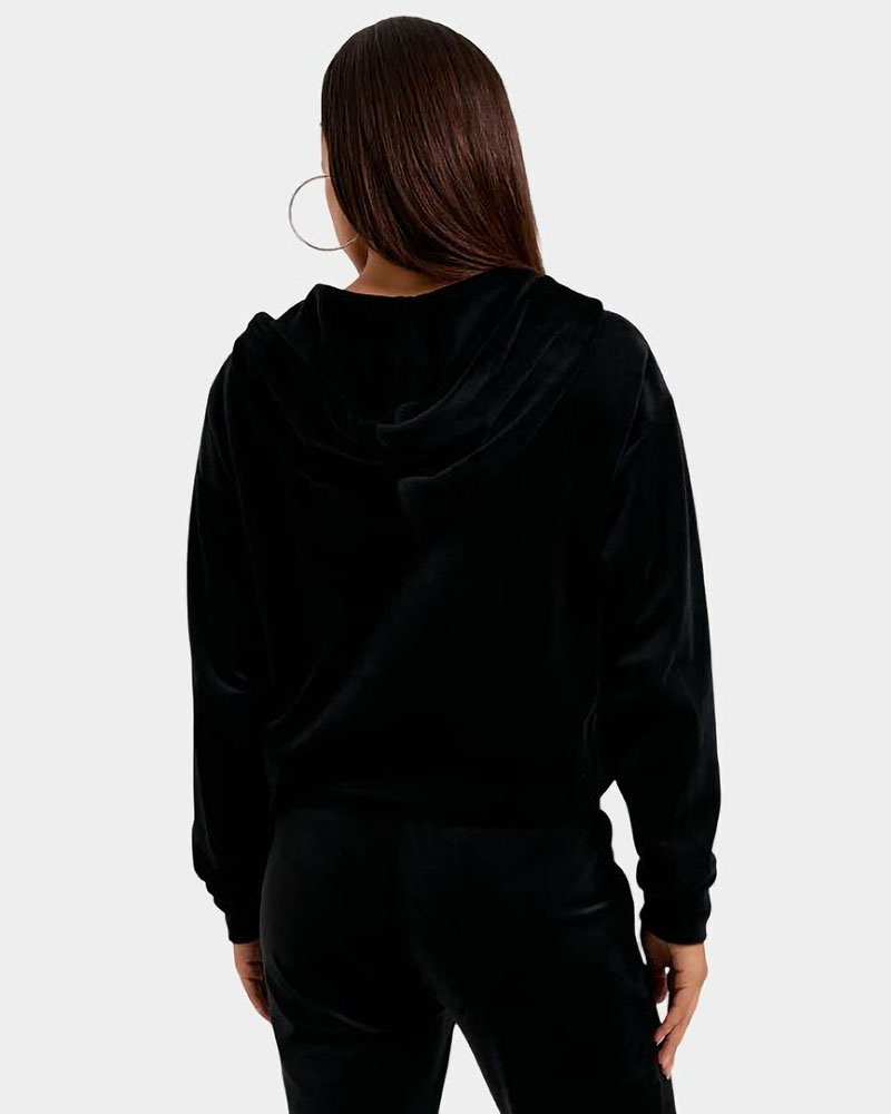 JUICY ICCLE DIAMANTE OVERSIZED CROPPED HOODIE - JCWAS225310-101 JUICY ICCLE DIAMANTE OVERSIZED CROPPED HOODIE - JCWAS225310-101