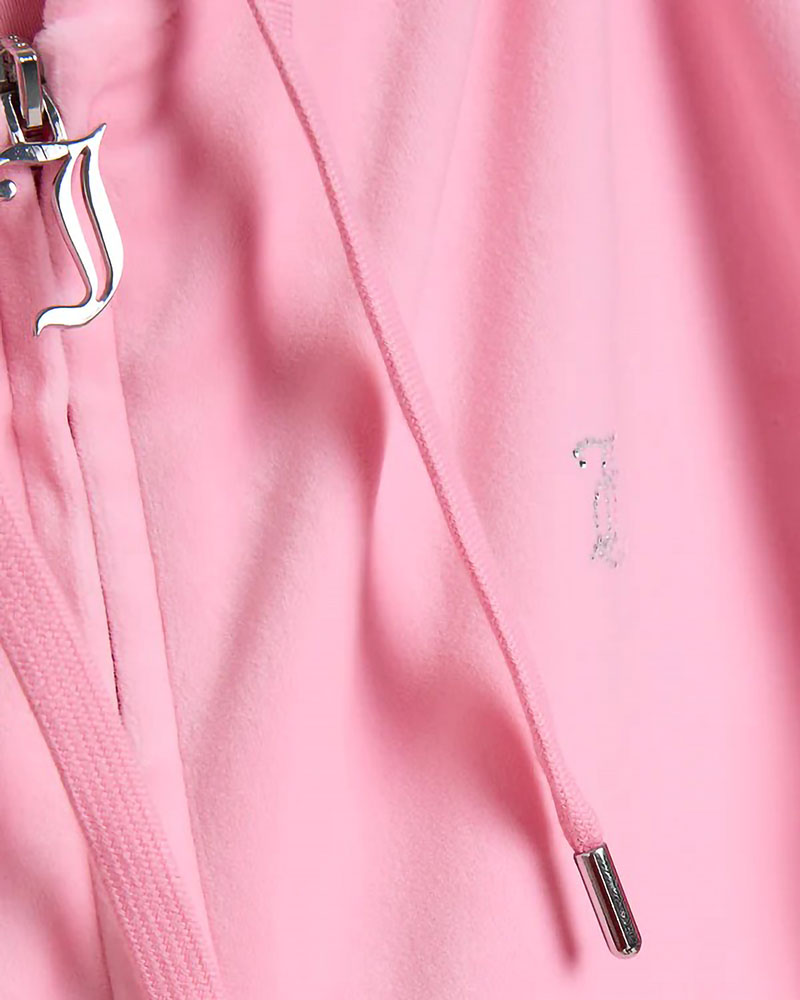 JUICY ICCLE DIAMANTE OVERSIZED CROPPED HOODIE - JCWAS225310-105 JUICY ICCLE DIAMANTE OVERSIZED CROPPED HOODIE - JCWAS225310-105