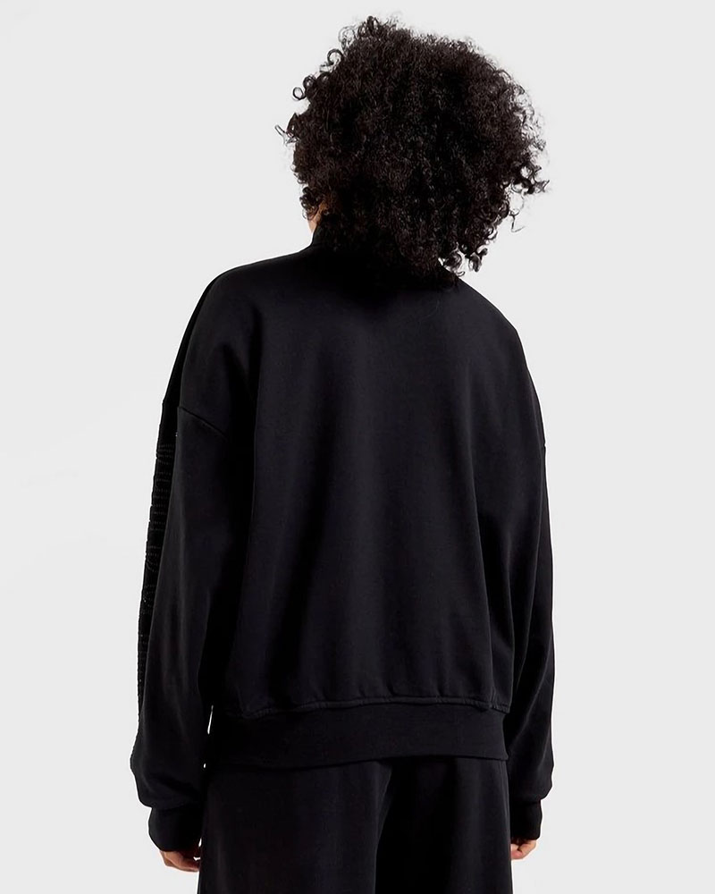 JUICY ICCLE FLEECE DIAMANTE OVERSIZED CROPPED HOODIE - JCWAS225319-101 JUICY ICCLE FLEECE DIAMANTE OVERSIZED CROPPED HOODIE - JCWAS225319-101