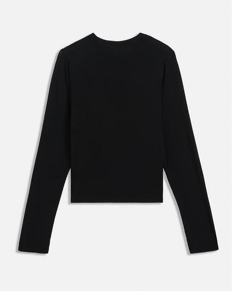 JUICY SLUB KNIT LS RINGER T-SHIRT - JCWCT225312-101 JUICY SLUB KNIT LS RINGER T-SHIRT - JCWCT225312-101