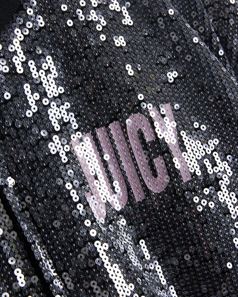 JUICY JUICY COUTURE SEQUIN CROPPED BOMBER - JCWIJ126352-101