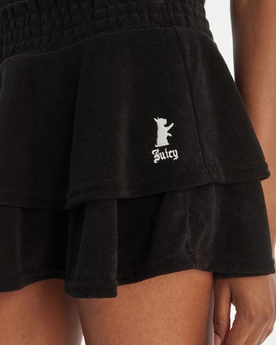 JUICY SMOCKED TERRY TIER MINI SKIRT - JCGGS126006-101