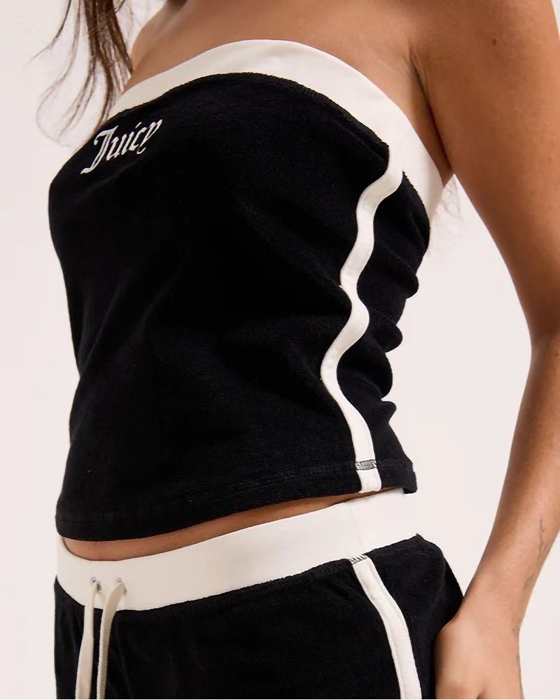 JUICY APPLIQUE TERRY BOOB TUBE - JCWSC126314-101