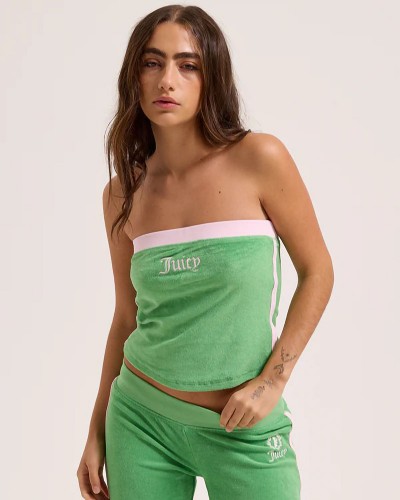 JUICY APPLIQUE TERRY BOOB TUBE - JCWSC126314-972