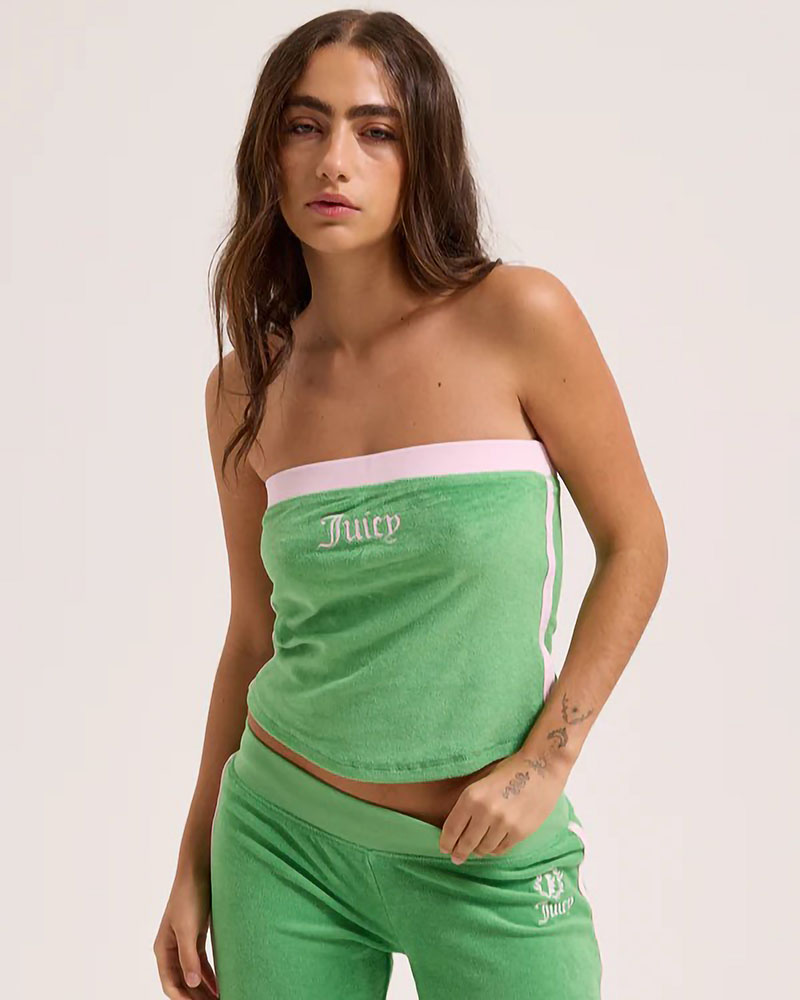 JUICY APPLIQUE TERRY BOOB TUBE - JCWSC126314-972