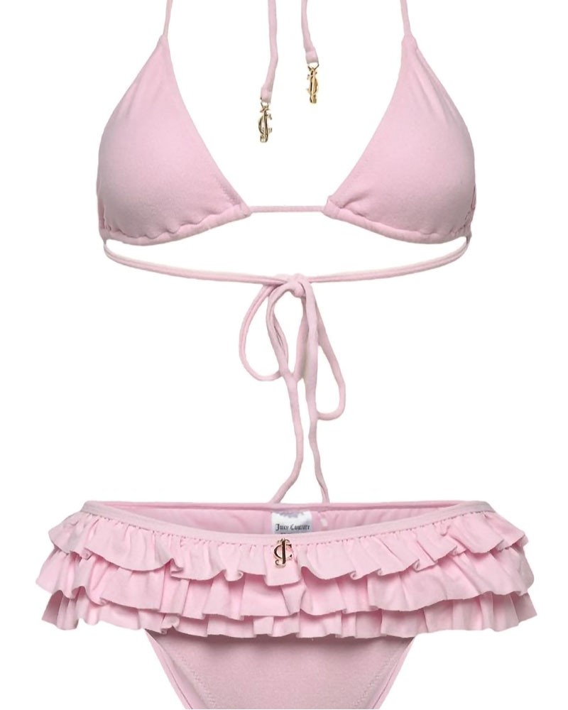 JUICY HERITAGE TOWELLING 
FRILLY BIKINI - JCITS126202-381