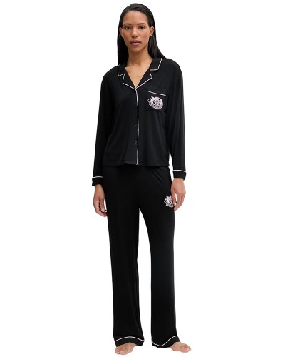 JUICY JERSEY LS BUTTON UP TOP + RELAXED PANT SET - JCYPJ126856-101