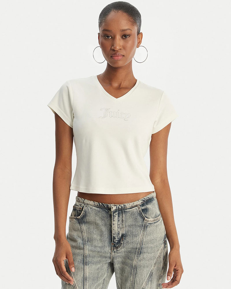 JUICY CAPPED SLEEVE V NECK TSHIRT - JCWCT126318-181