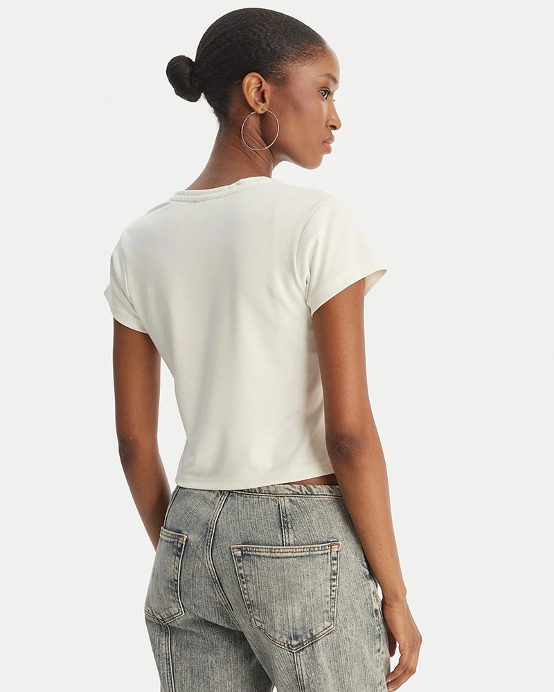 JUICY CAPPED SLEEVE V NECK TSHIRT - JCWCT126318-181