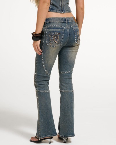 JUICY STUD JUICY MOTO FLARE JEAN - JCDJE226957-1097