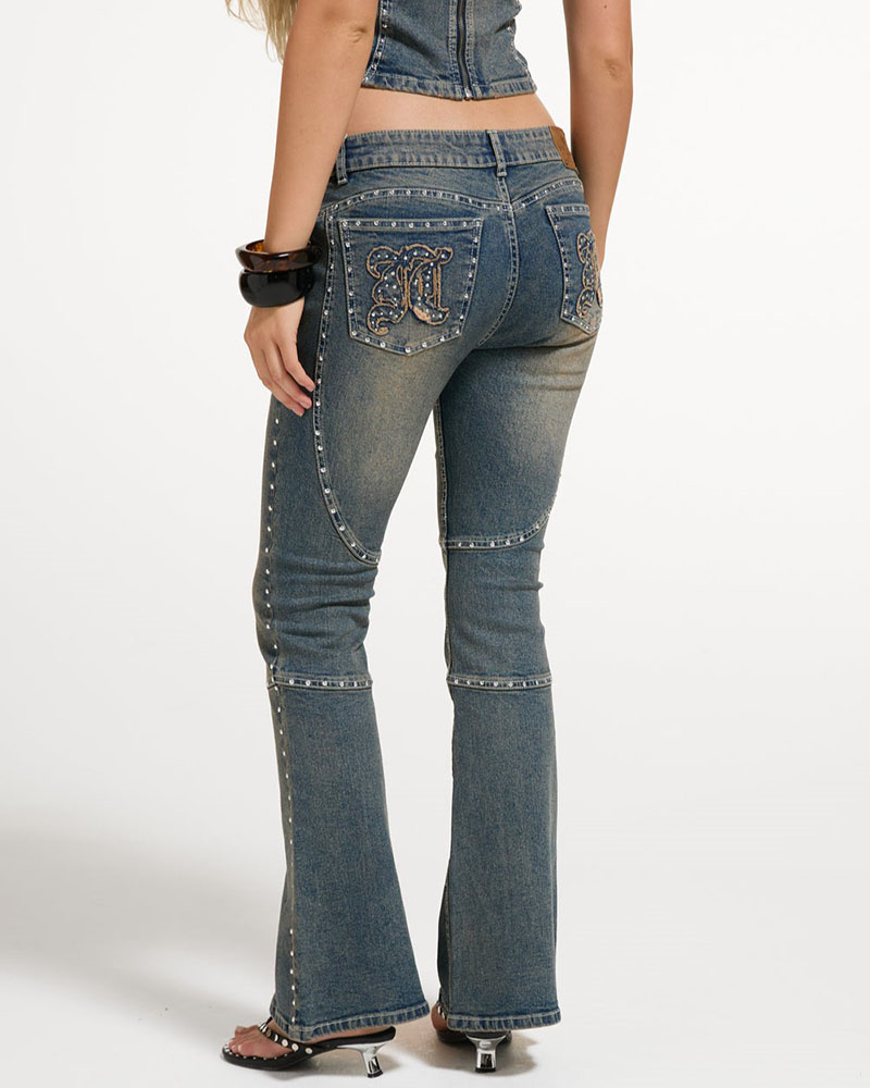 JUICY STUD JUICY MOTO FLARE JEAN - JCDJE226957-1097