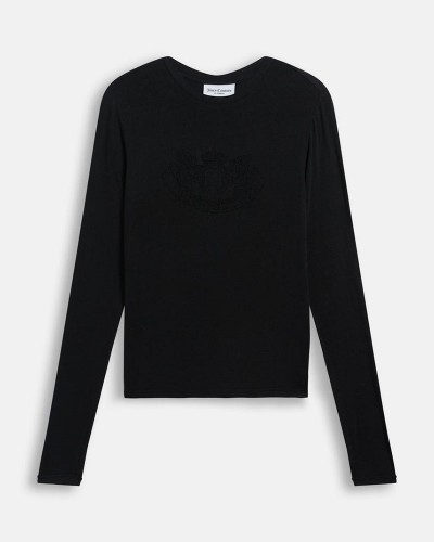 JUICY DIAMANTE DOG CREST 
LONG SLEEVE T-SHIRT - JCWCT226328-101