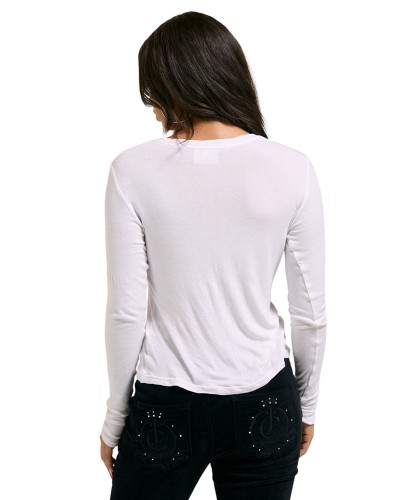 JUICY DIAMANTE DOG CREST 
LONG SLEEVE T-SHIRT - JCWCT226328-117