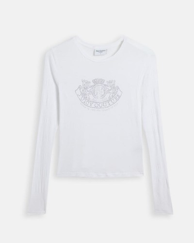 JUICY DIAMANTE DOG CREST 
LONG SLEEVE T-SHIRT - JCWCT226328-117