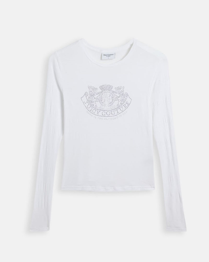 JUICY DIAMANTE DOG CREST 
LONG SLEEVE T-SHIRT - JCWCT226328-117