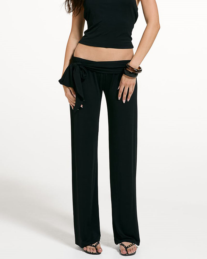 JUICY EMERSON BELTED STRAIGHT LEG PANT - JCWFE226332-101