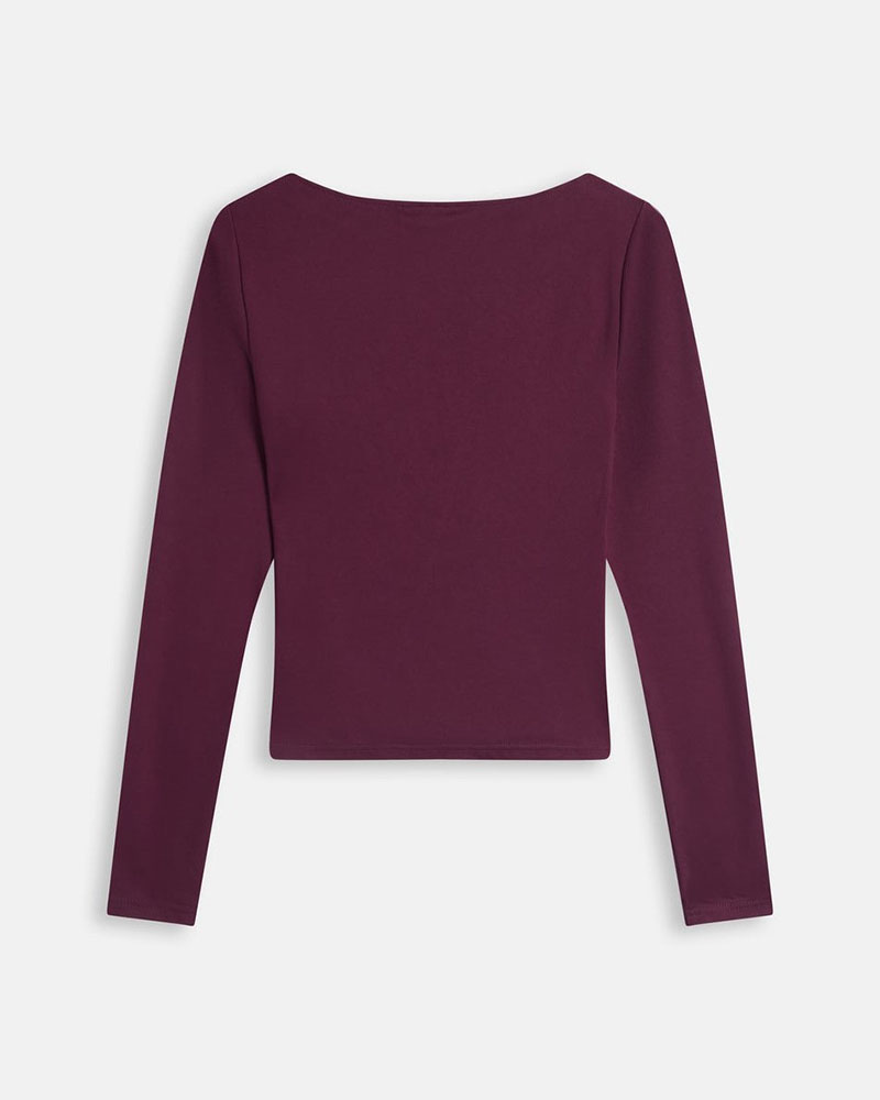 JUICY MIA BOAT NECK LONG SLEEVE T-SHIRT - JCWCT226329-755
