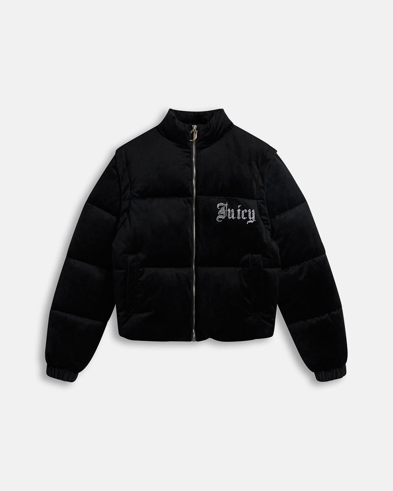 JUICY MARGO DIAMANTE CONVERTIBLE PUFFER GILET - JCOGL226552-101