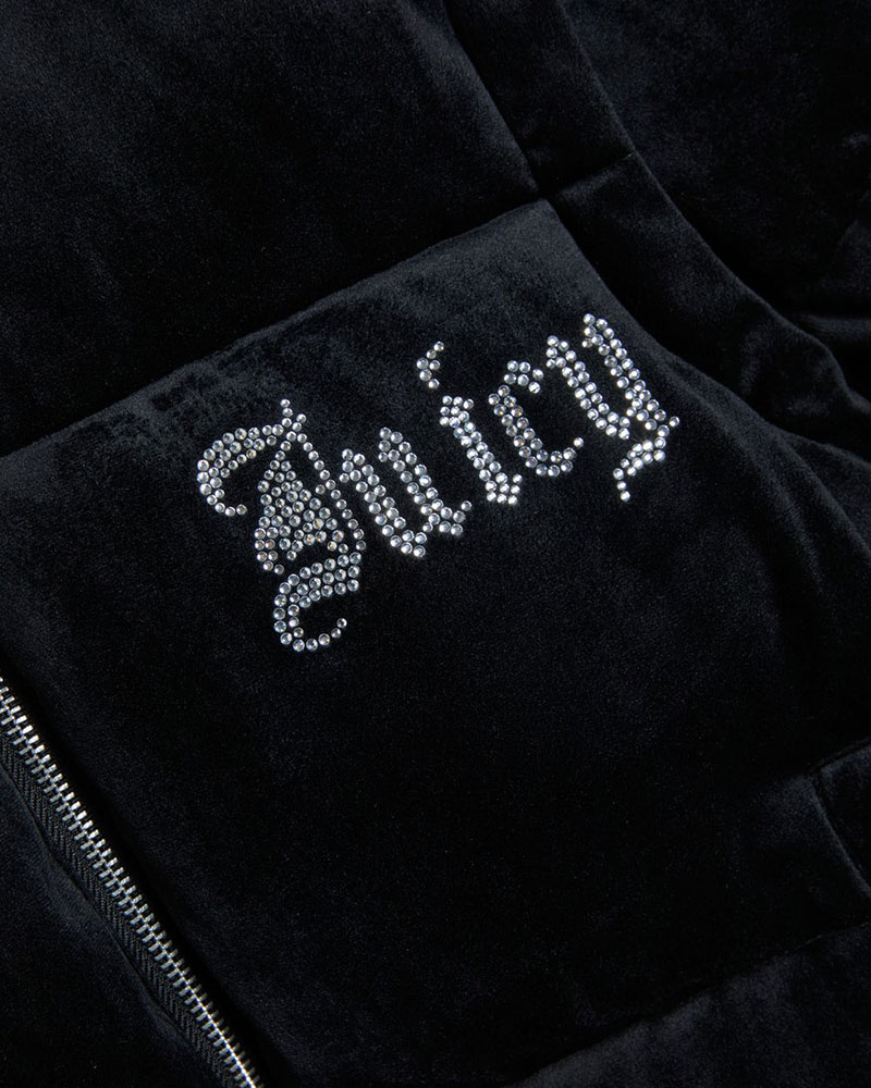 JUICY MARGO DIAMANTE CONVERTIBLE PUFFER GILET - JCOGL226552-101