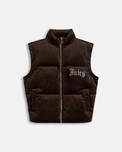JUICY MARGO DIAMANTE CONVERTIBLE PUFFER GILET - JCOGL226552-193