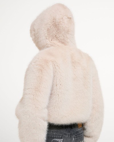 JUICY HADI FUR HOODED JACKET - JCXIJ126509-904