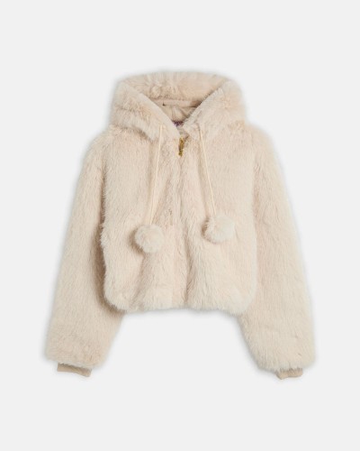 JUICY HADI FUR HOODED JACKET - JCXIJ126509-904