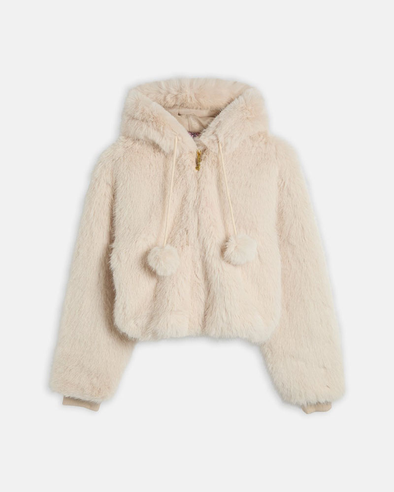 JUICY HADI FUR HOODED JACKET - JCXIJ126509-904
