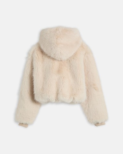 JUICY HADI FUR HOODED JACKET - JCXIJ126509-904