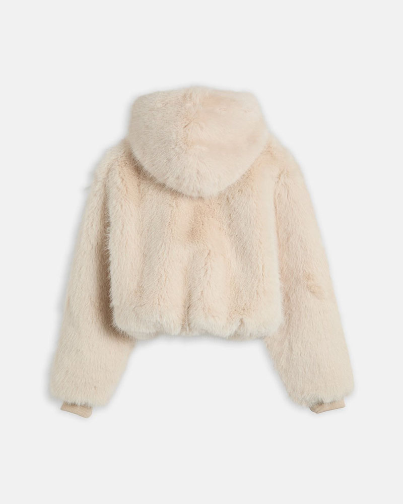 JUICY HADI FUR HOODED JACKET - JCXIJ126509-904