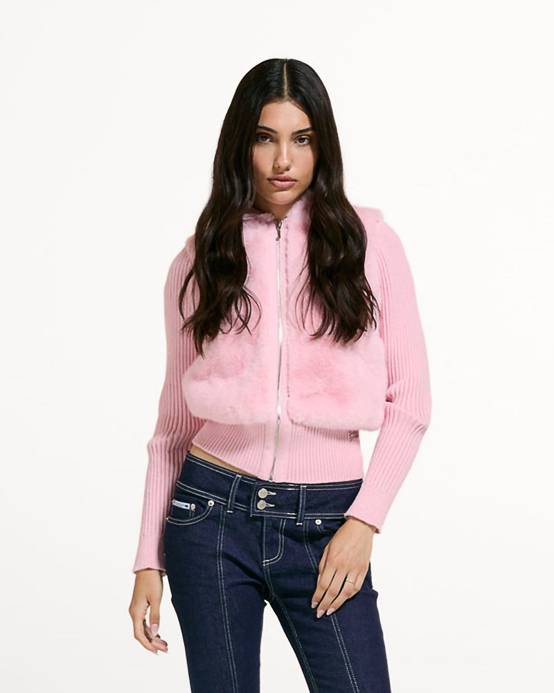 JUICY NAILA CONTRAST FUR JACKET - JCOIJ226551-121 JUICY NAILA CONTRAST FUR JACKET - JCOIJ226551-121