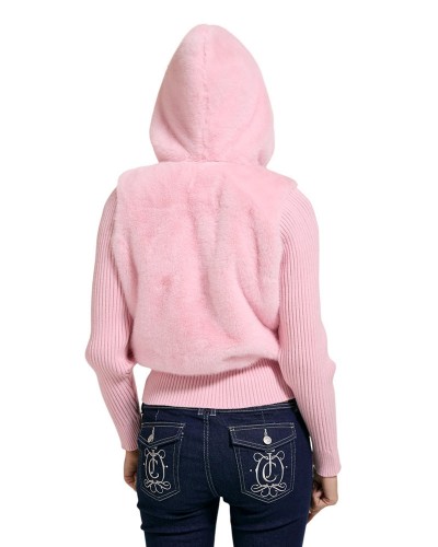 JUICY NAILA CONTRAST FUR JACKET - JCOIJ226551-121