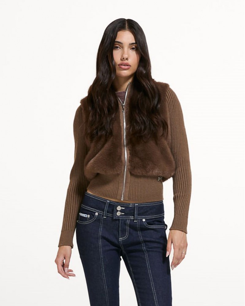 JUICY NAILA CONTRAST FUR JACKET - JCOIJ226551-193