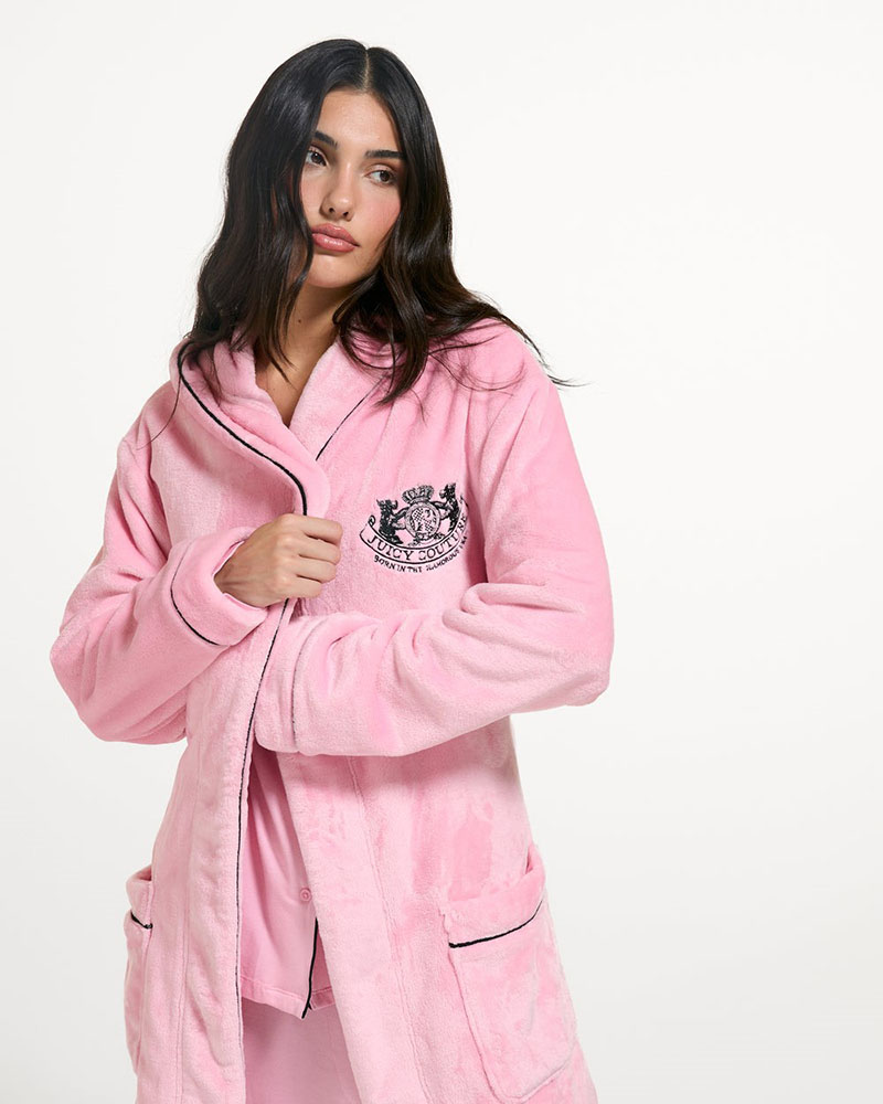 JUICY LOTTLE CREST PLUSH ROBE - JCYRB226857-105