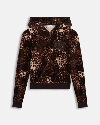 JUICY ABSTRACT ANIMAL
 PUFF SLEEVE ROBYN HOODIE - JCWAS226338-1123
