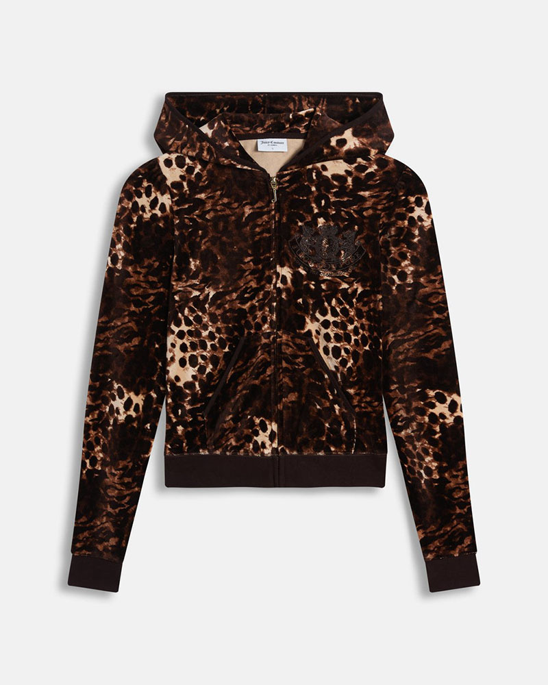 JUICY ABSTRACT ANIMAL
 PUFF SLEEVE ROBYN HOODIE - JCWAS226338-1123
