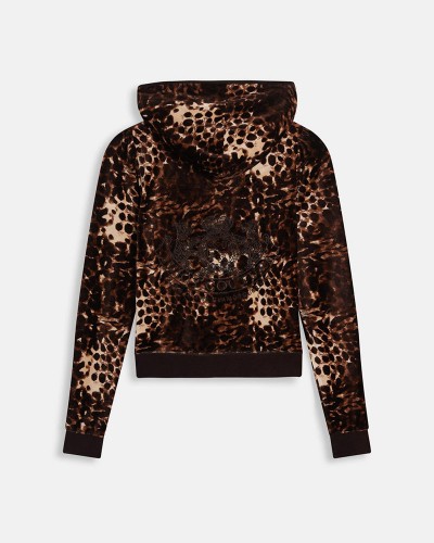 JUICY ABSTRACT ANIMAL
 PUFF SLEEVE ROBYN HOODIE - JCWAS226338-1123