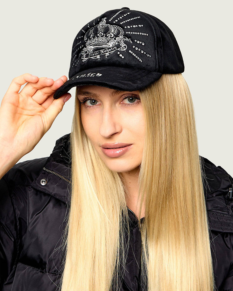 JUICY REGAL REBELLE DIAMANTE VELOUR CAP - JCAWH226718-101 JUICY REGAL REBELLE DIAMANTE VELOUR CAP - JCAWH226718-101